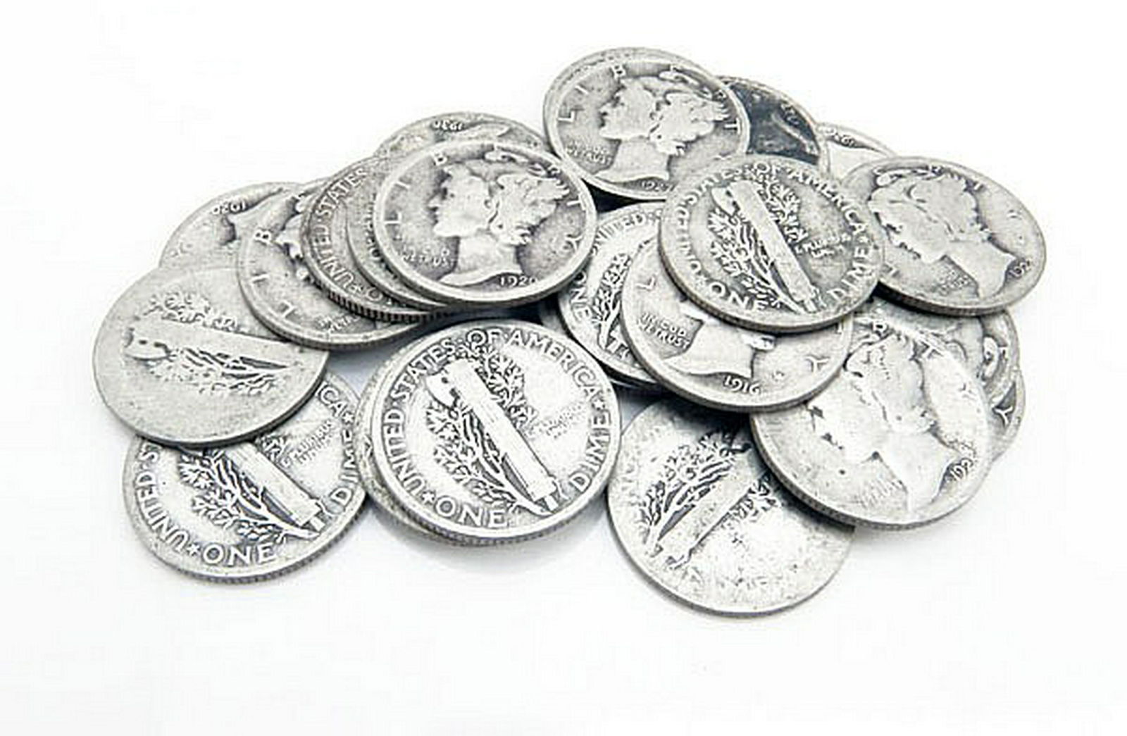 (20) Mercury Dimes- Random Dates - 90% Silver (1 of 1)
