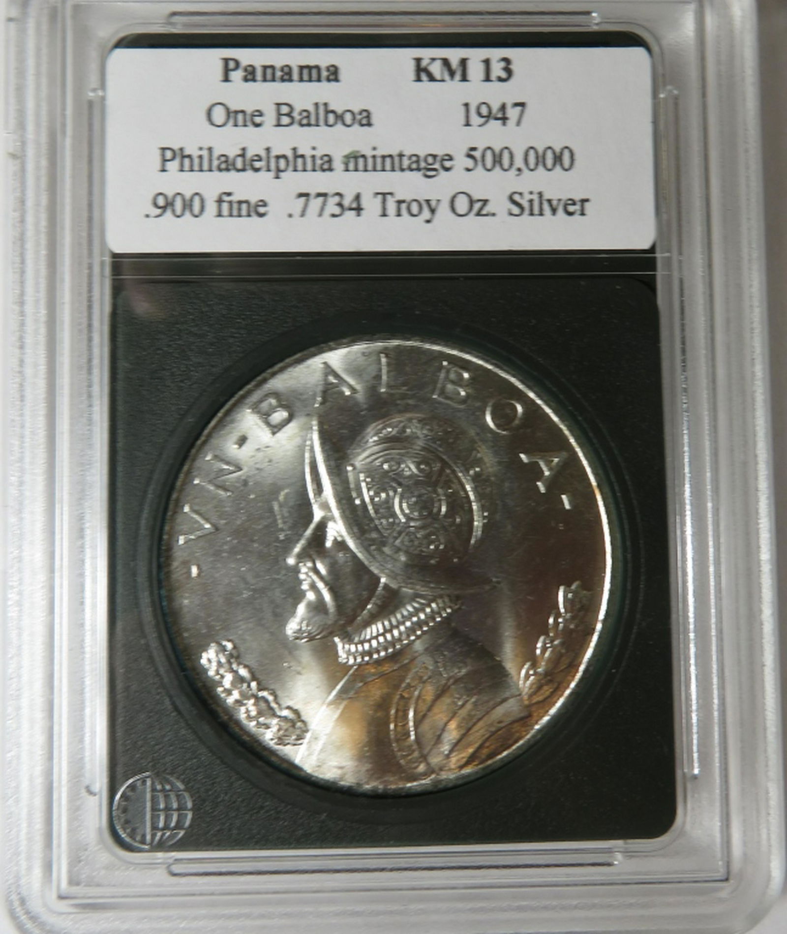 1947 Silver Balboa - Panama Coin in Slab (1 of 2)