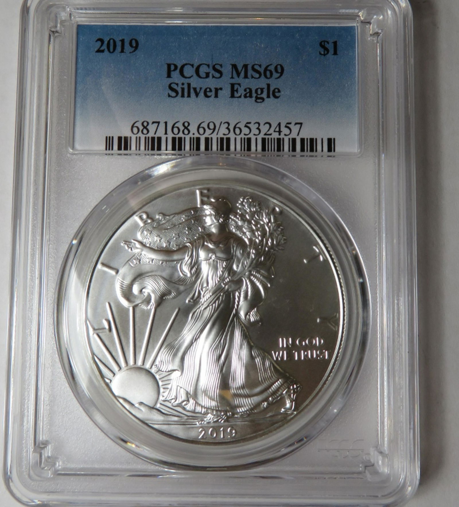 2019 MS 69 PCGS US Silver Eagle (1 of 2)