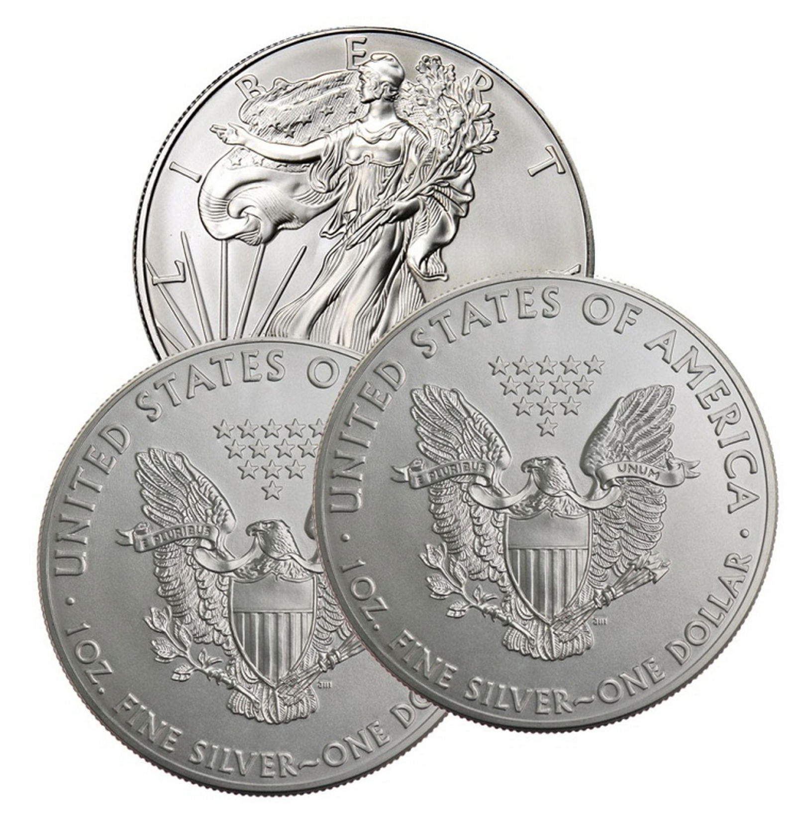 (3) Random Date US Silver Eagles (1 of 1)