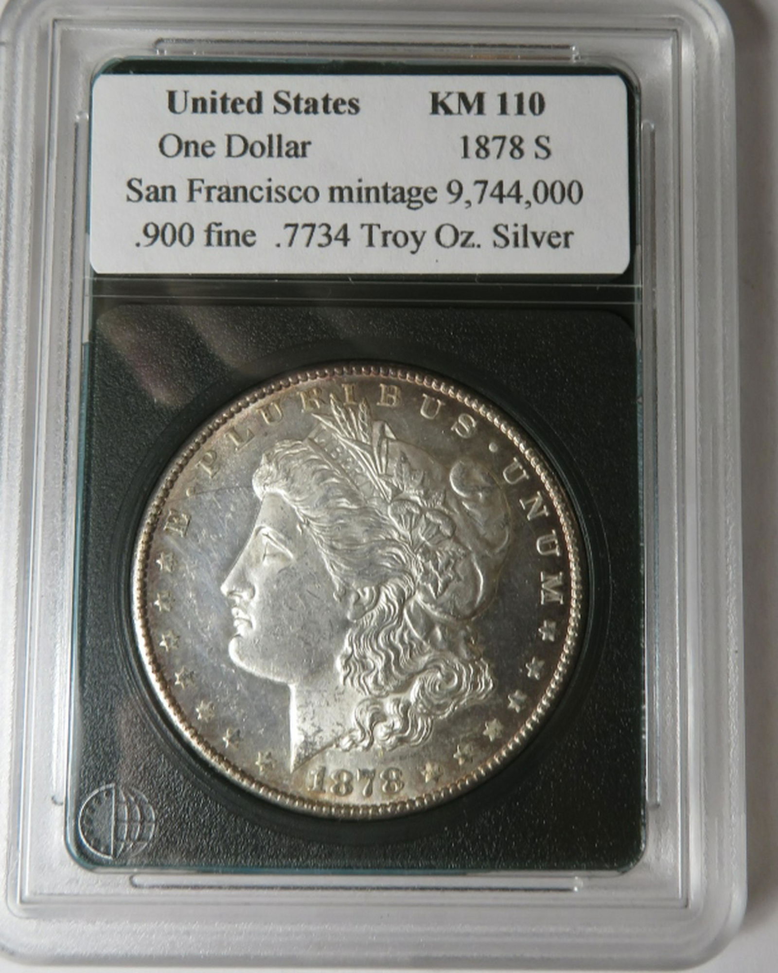 1878 s Better Grade Morgan Dollar in Slab (1 of 2)