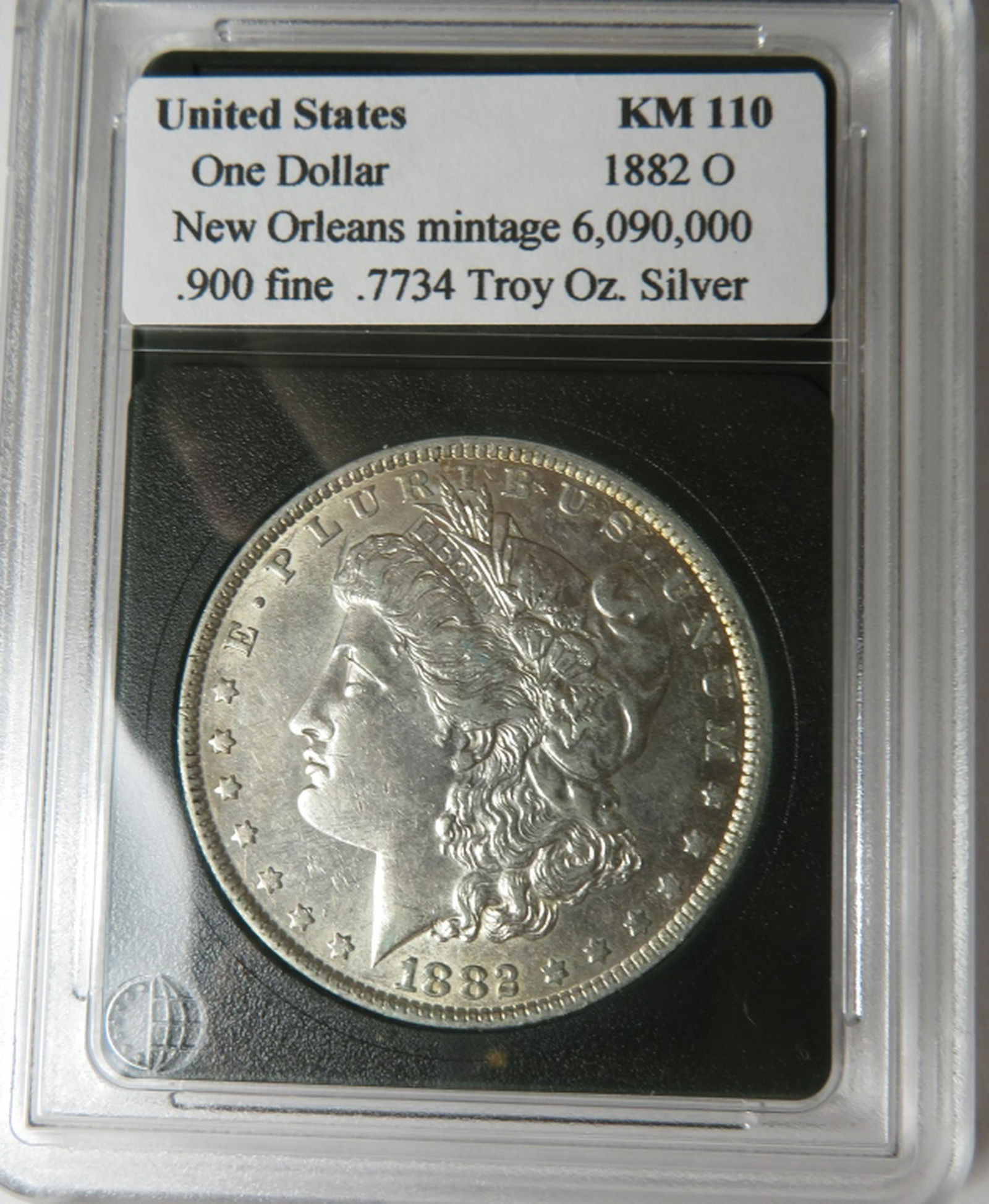 1882 O Better Date Morgan Dollar in Slab (1 of 2)