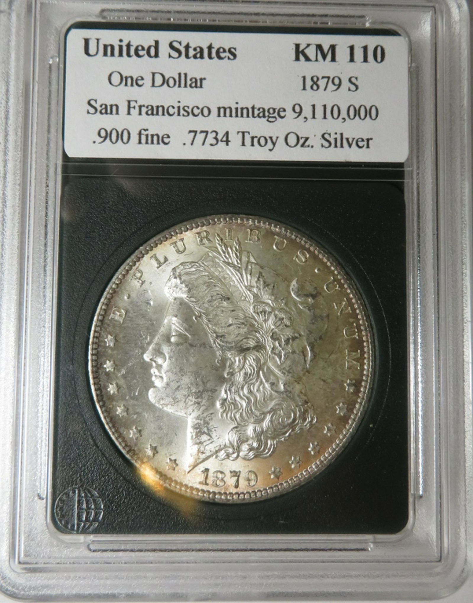1879 s High Grade Morgan Dollar in Slab (1 of 2)