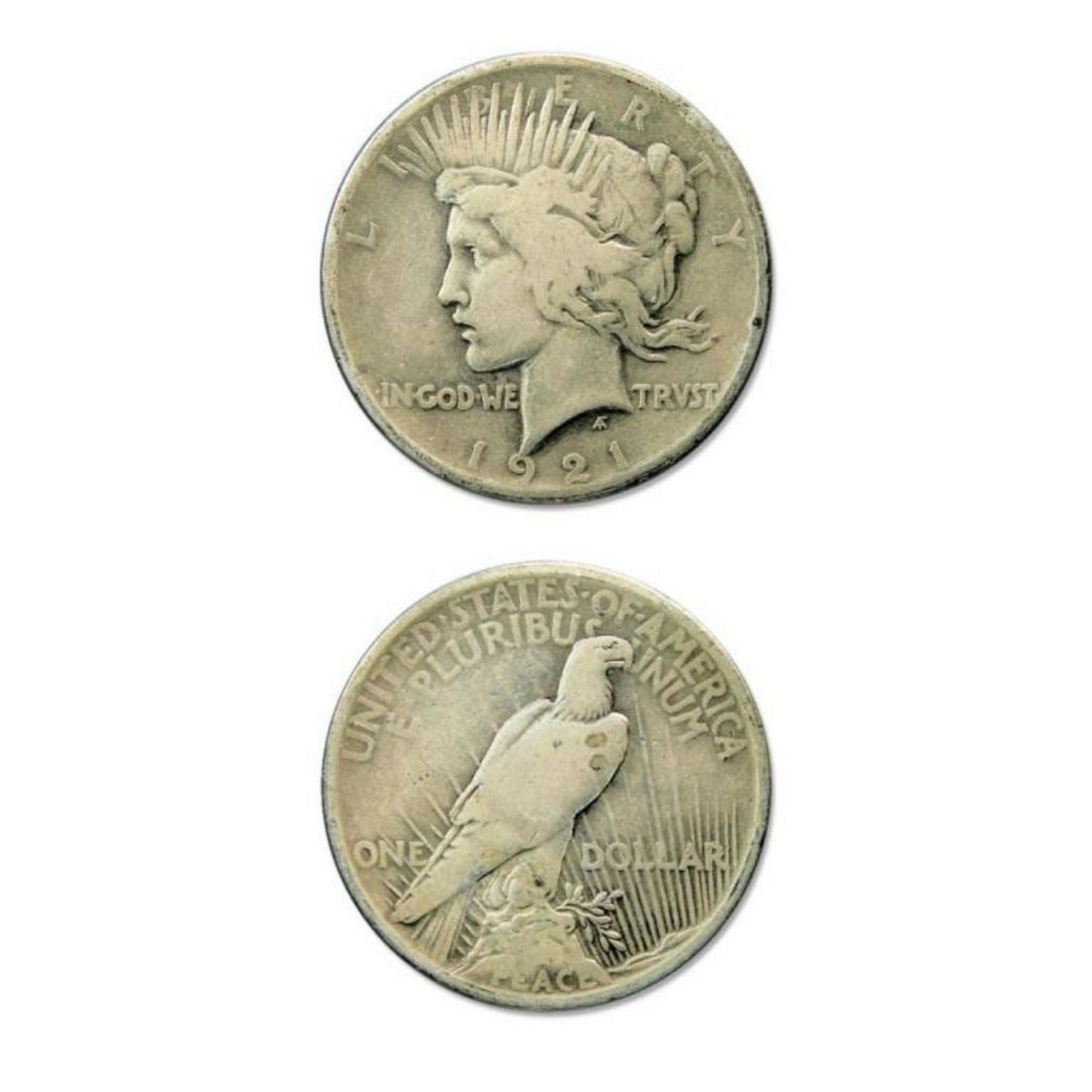 1921 Key Date Peace Silver Dollar - G-VG (1 of 1)