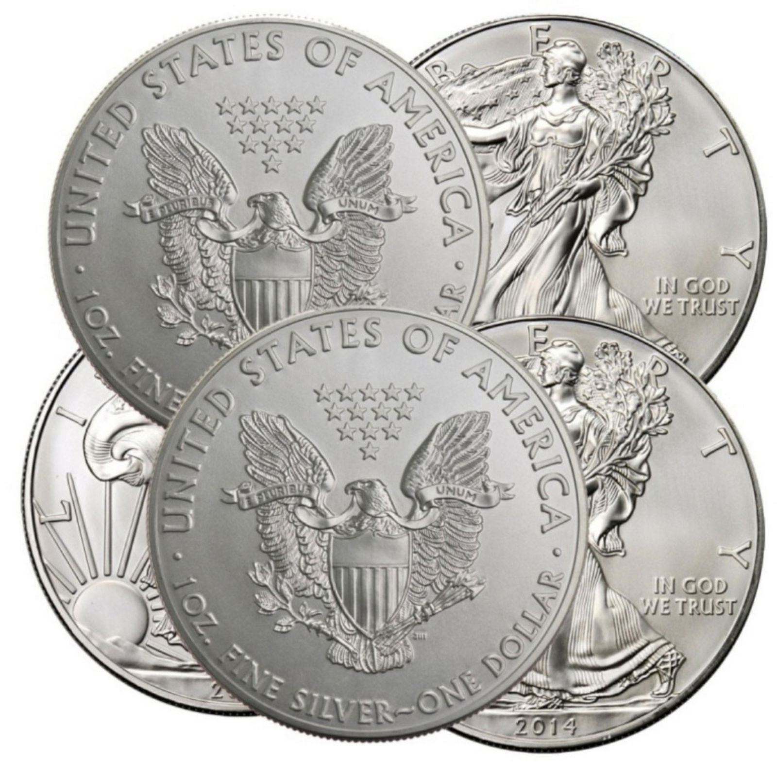 (5) Random Date BU Silver Eagles (1 of 2)