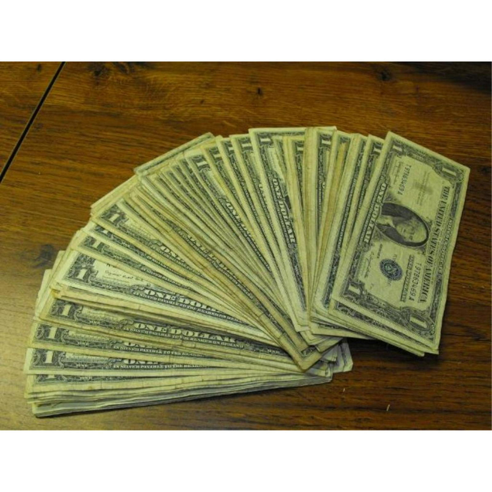 Lot of 100 Silver Certificates (1 of 1)
