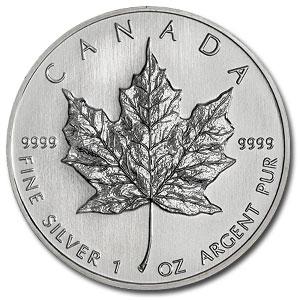 (10) Silver Maple Leaf Bullion 1 oz (1 of 1)