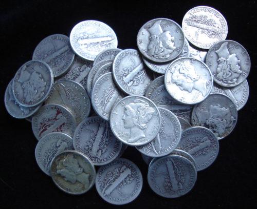 Lot of 100 Mercury Dime- Mixed Dates (1 of 1)