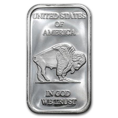 1 oz. Silver Buffalo Design Silver Bar - .999 Pure (1 of 2)