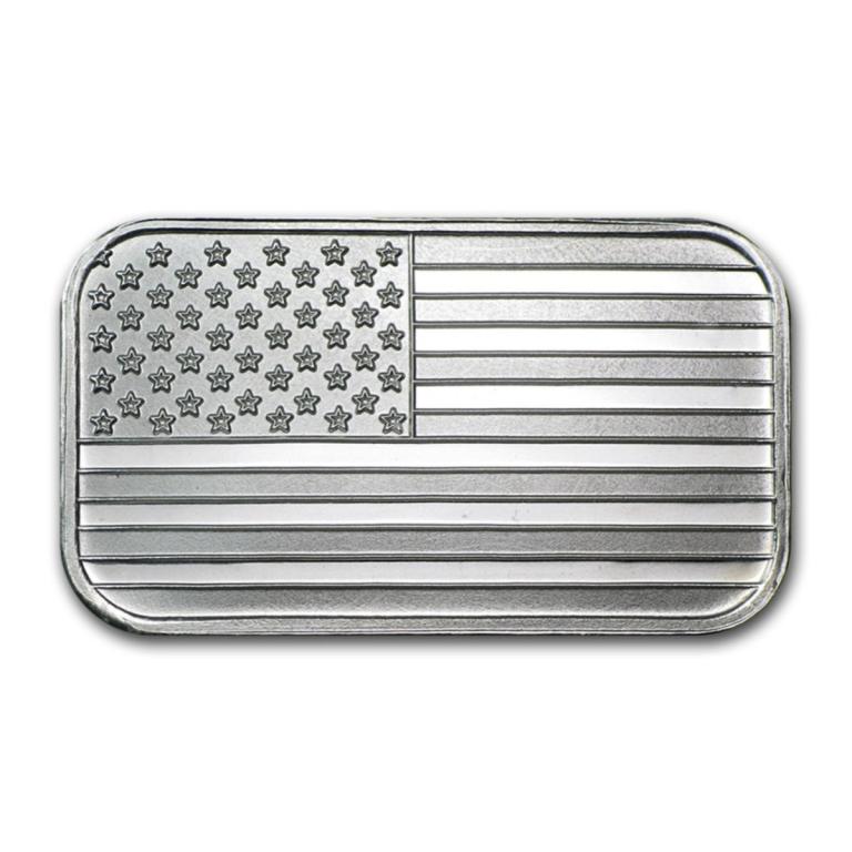 1 oz Silver American Flag Design Bar -.999 Pure (1 of 2)