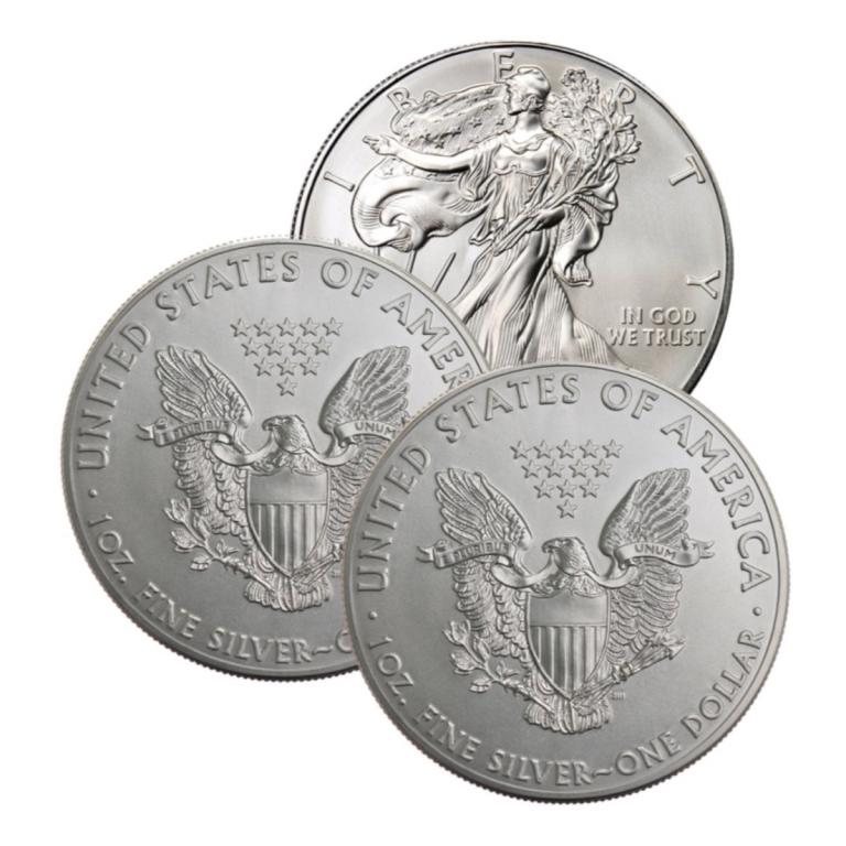 (3) Random Date BU Grade Silver Eagles (1 of 2)