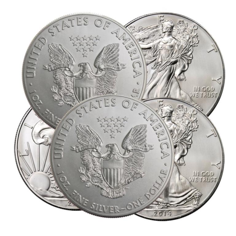 (5) Random Date BU Silver Eagles (1 of 2)