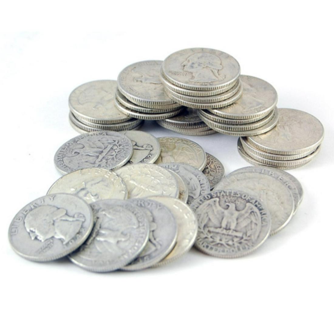 $10 Face Value 90% Washington Quarters (1 of 1)
