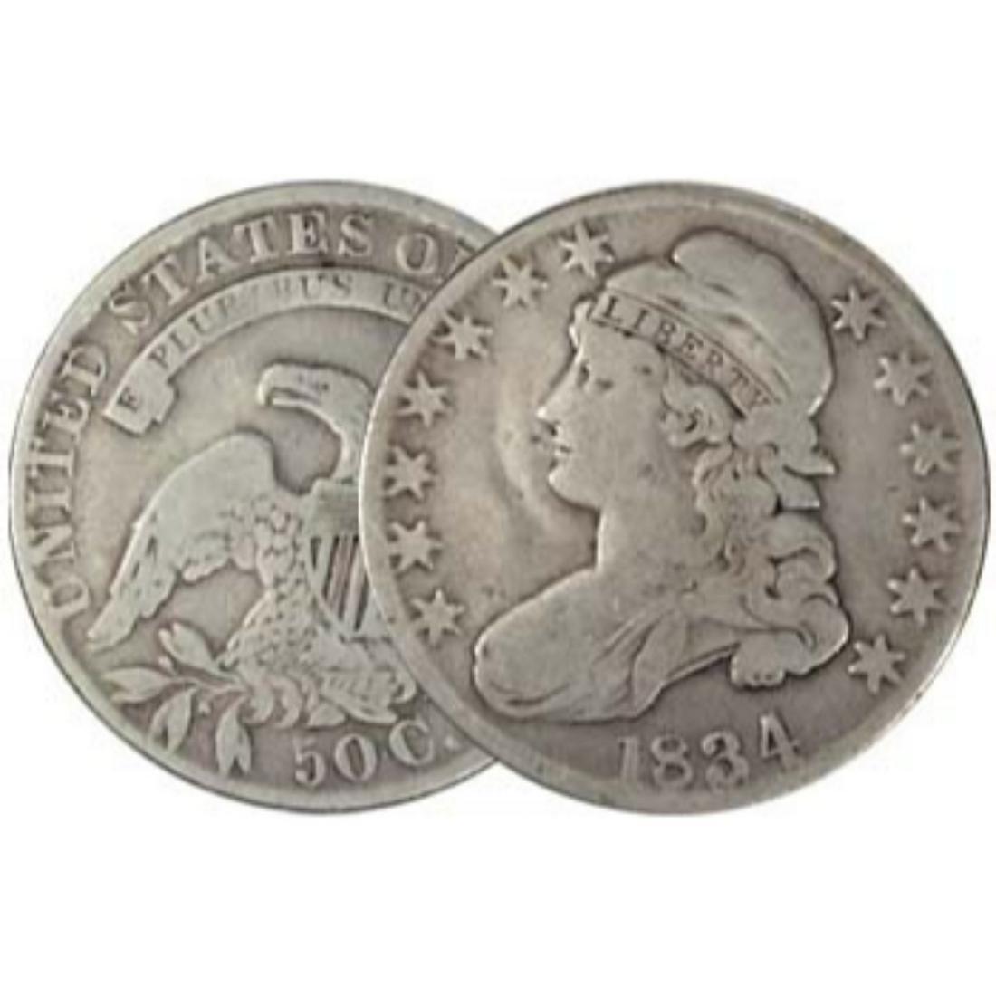 1834 Bust Half Dollar VG Plus Grade (1 of 1)