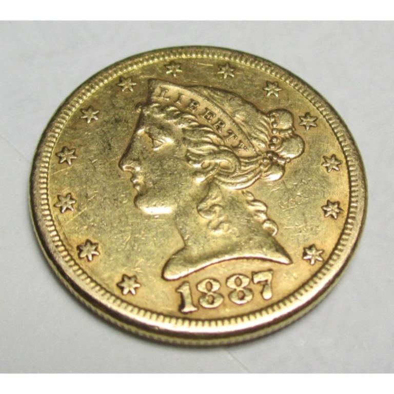 1887 S $5 Gold Liberty Half Eagle (1 of 2)