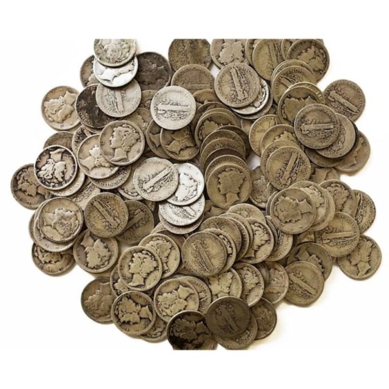 (100) Mercury Dimes - 90% Silver Random Mix (1 of 2)