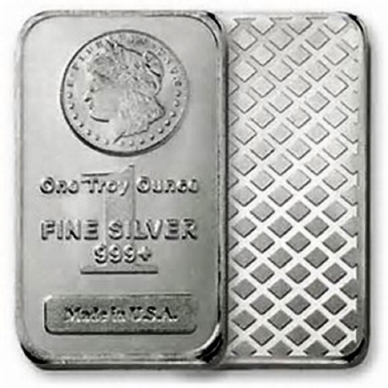 1 oz Silver Morgan Design Bar - .999 Pure (1 of 2)