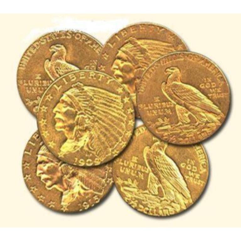 Random Date Indian $ 2.5 Gold Coin from Cache (1 of 1)