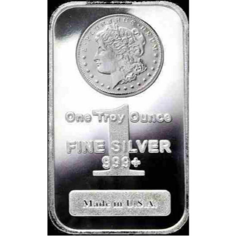 1 oz Morgan Design Bar Pure Silver (1 of 1)