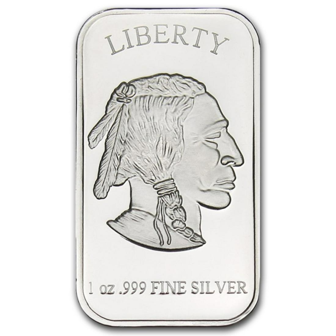1 oz Buffalo Design Silver Bar .999 Pure (1 of 2)