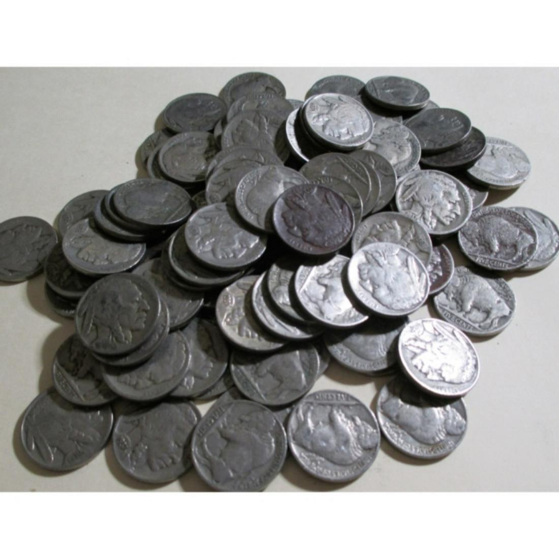 (50) Buffalo Nickels- Mixed Dates and Grades (1 of 2)