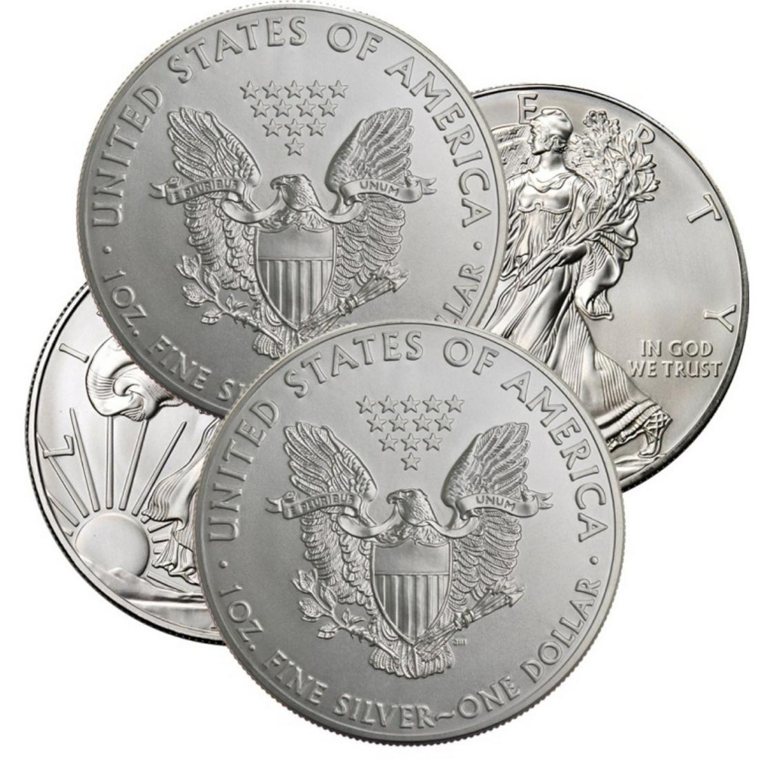 (4) BU Random Date Silver Eagles (1 of 2)