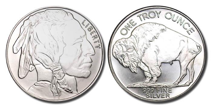1 oz. Silver Buffalo Design Round - .999 Pure (1 of 2)
