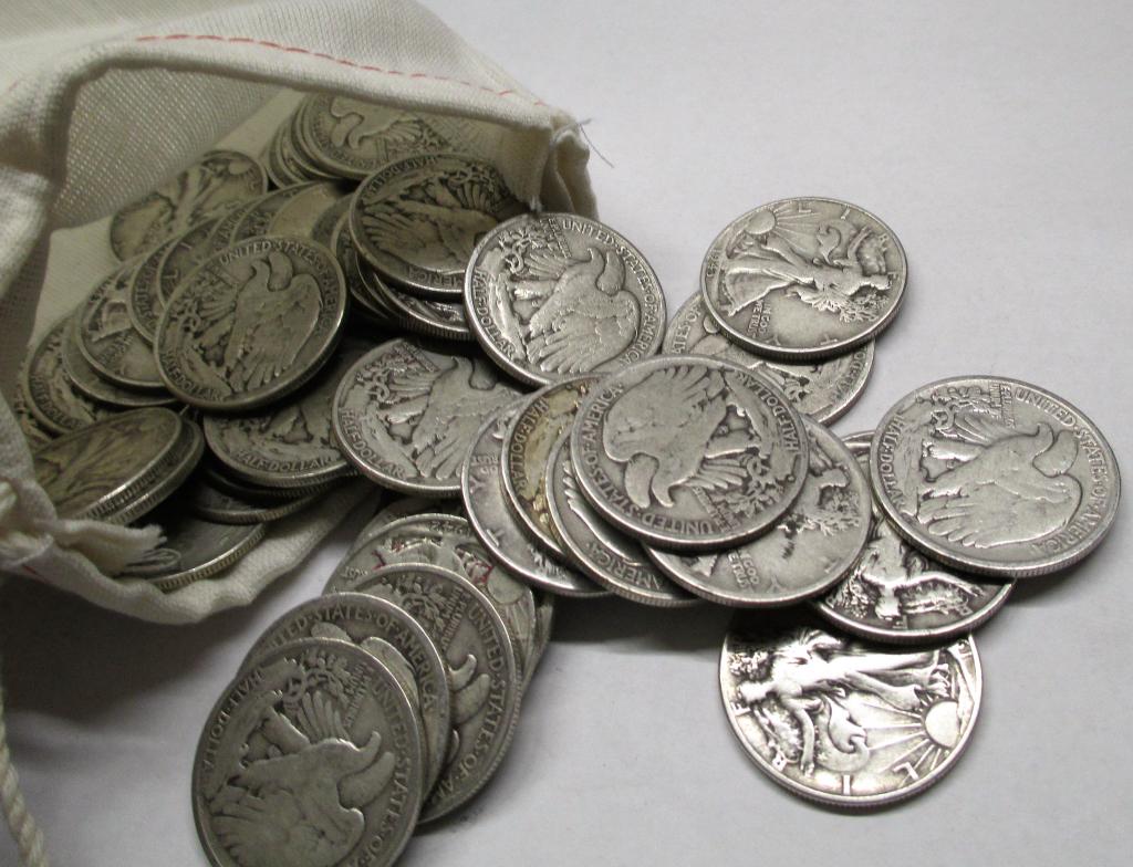 (50) Walking Liberty Half Dollars -90% Silver (1 of 1)