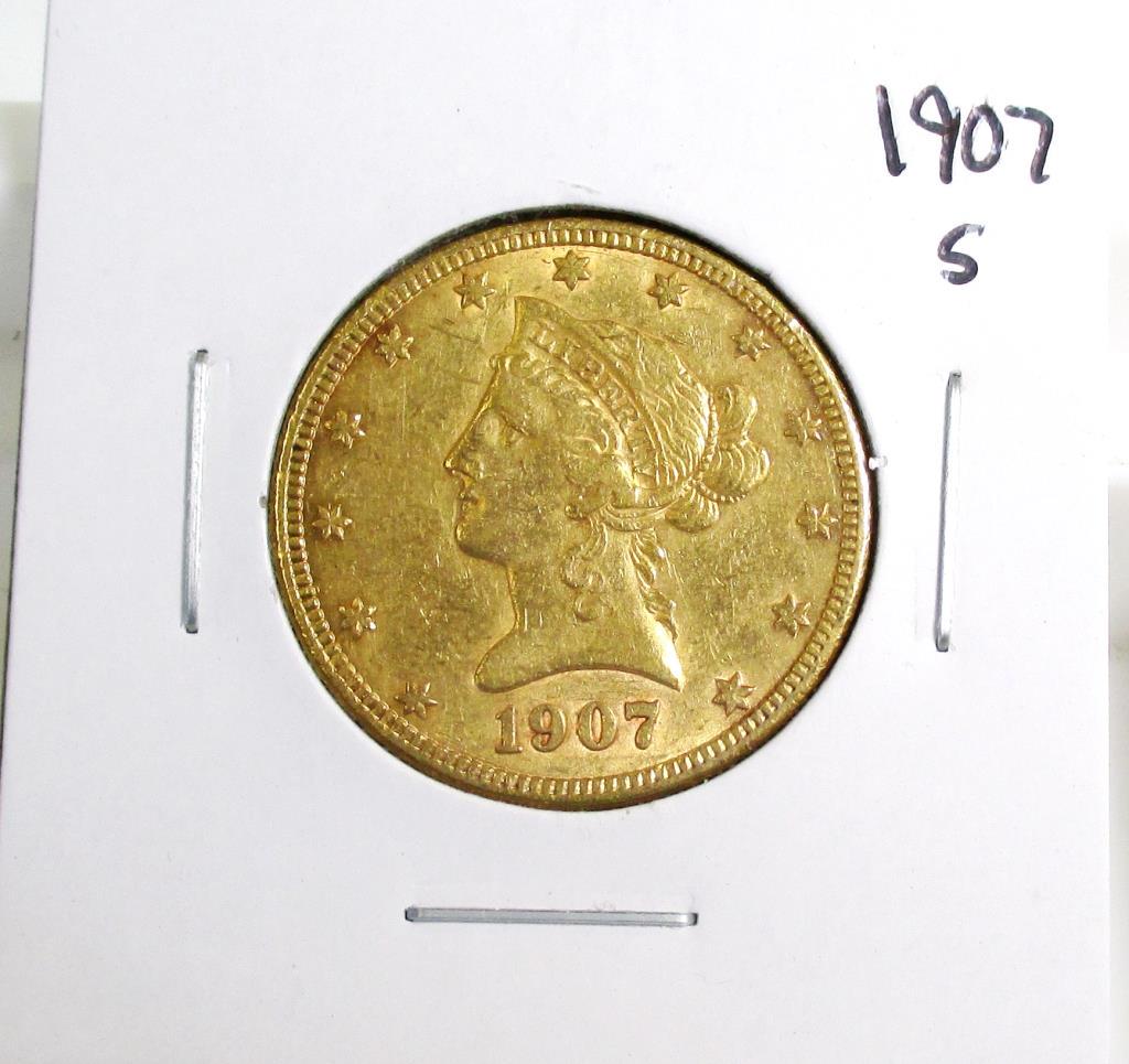 1907 S $ 10 Gold Liberty Eagle Better Date (1 of 2)