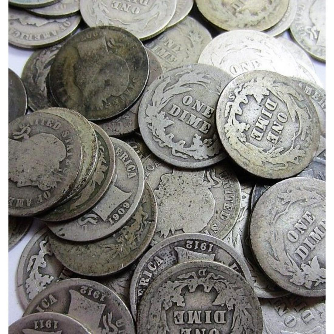 (40) 90% Silver Barber Dimes - AG-G (1 of 1)