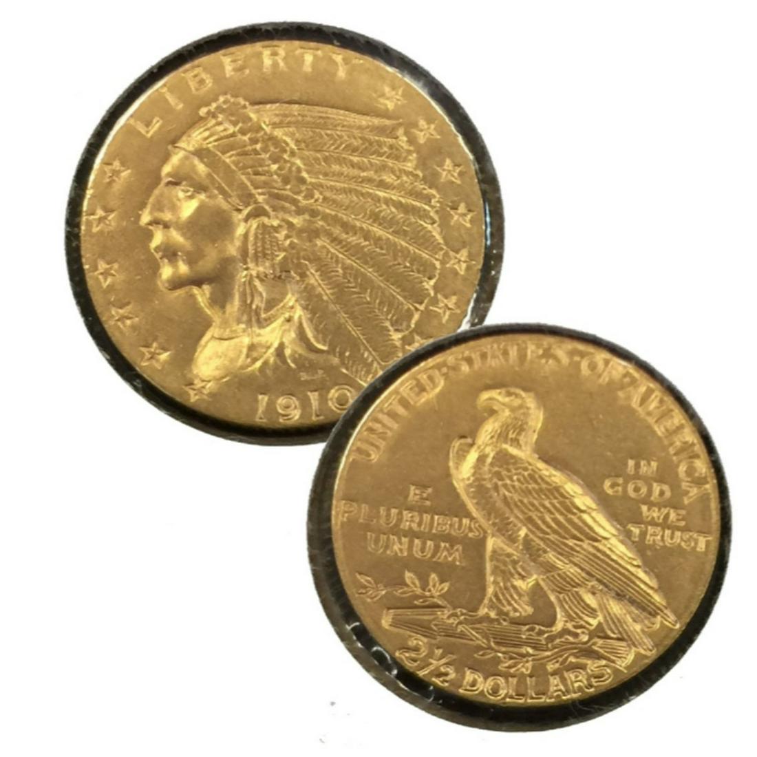 1910 $2.5 Gold Indian Quarter Eagle (1 of 2)