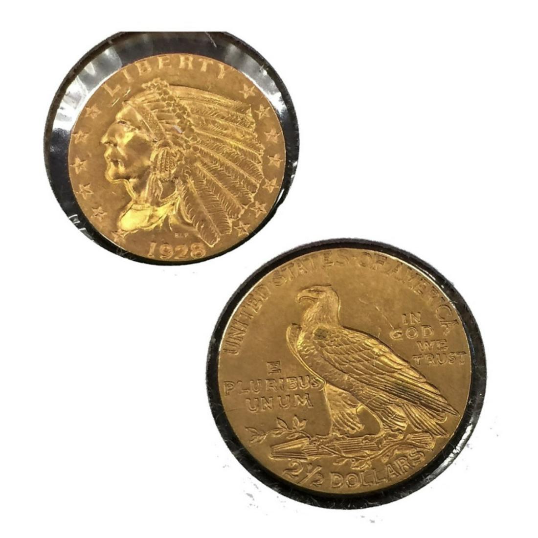 1928 $2.5 Gold Indian Quarter Eagle (1 of 2)