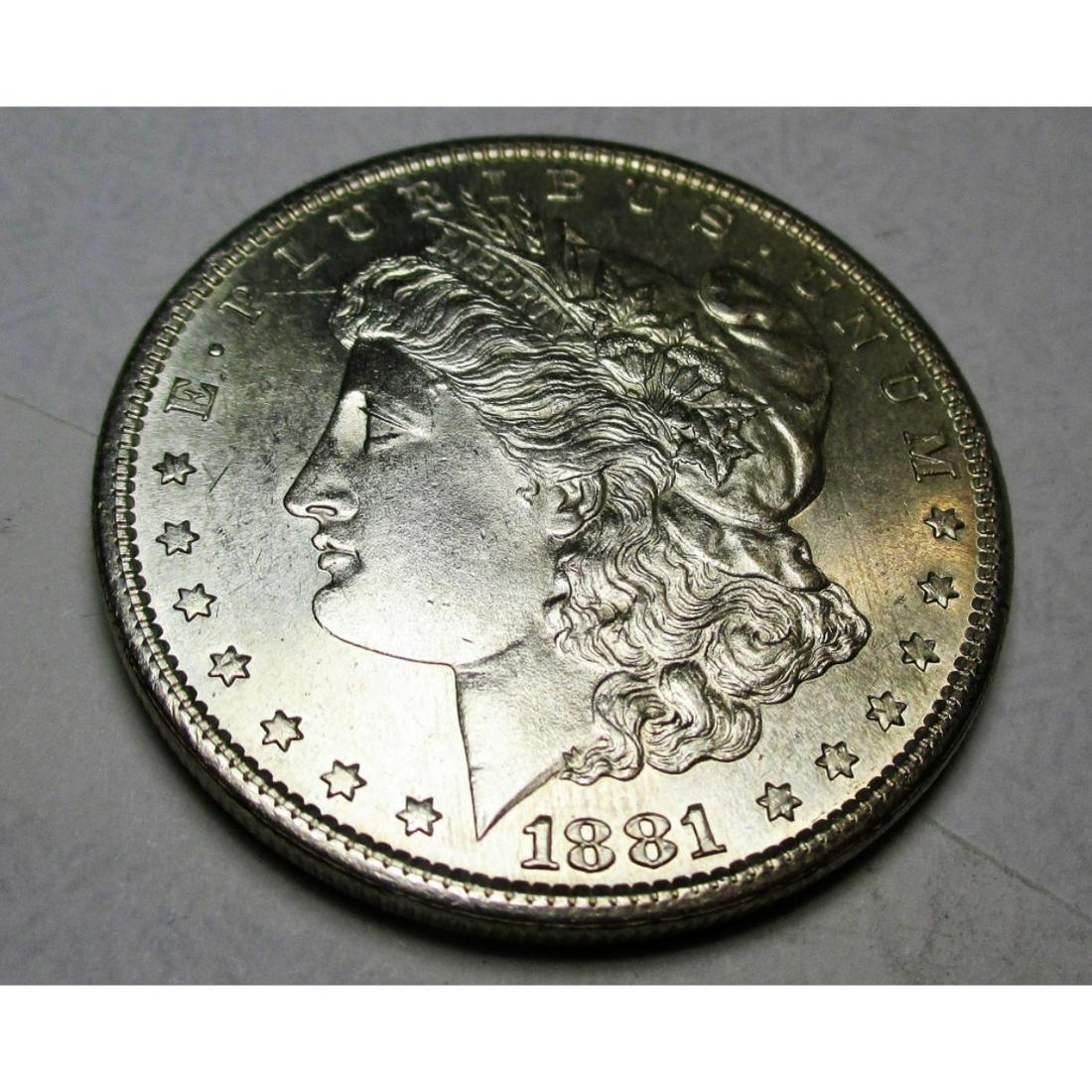 1881 S BU PL Morgan Silver Dollar (1 of 2)