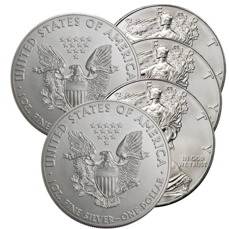 (5) Random Date US Silver Eagles (1 of 1)