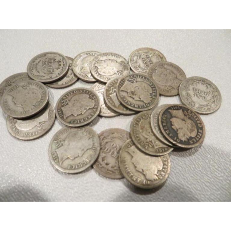 (20) Barber Dimes - 90% Silver AG-G (1 of 1)