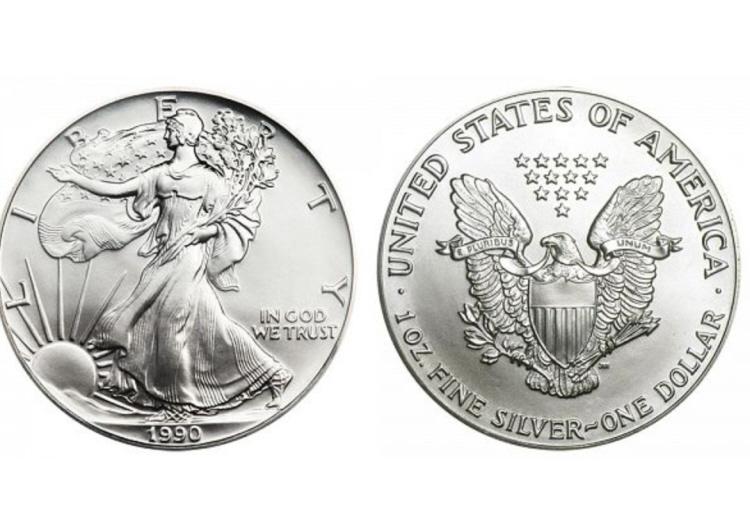 1990 US Silver Eagle BU grade (1 of 1)