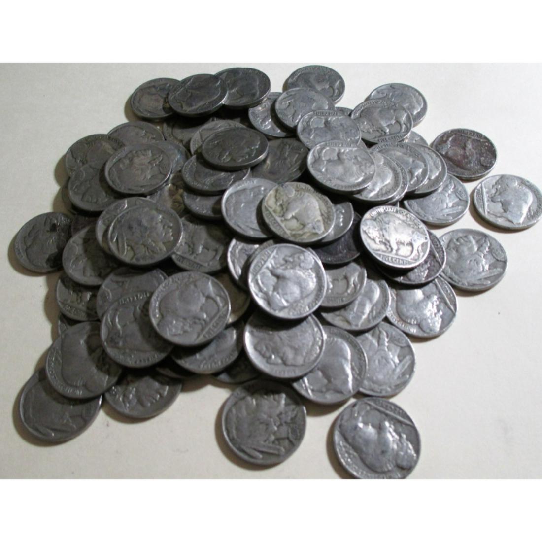 Lot of (100) Buffalo Nickels Mixed Grade and Date (1 of 1)
