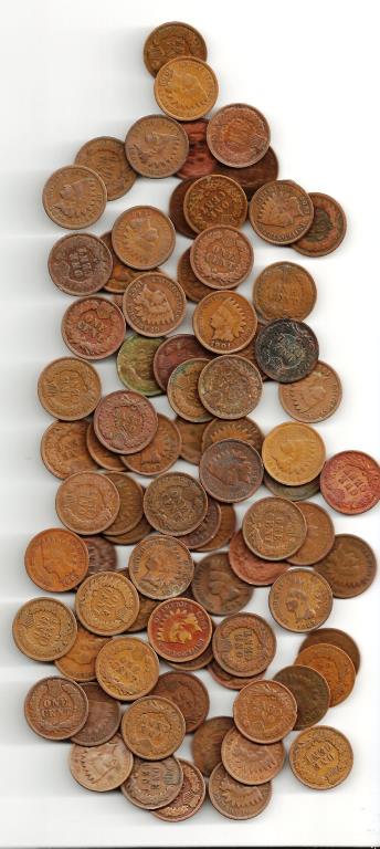 Lot of 50 Indian Head Cents (1 of 1)