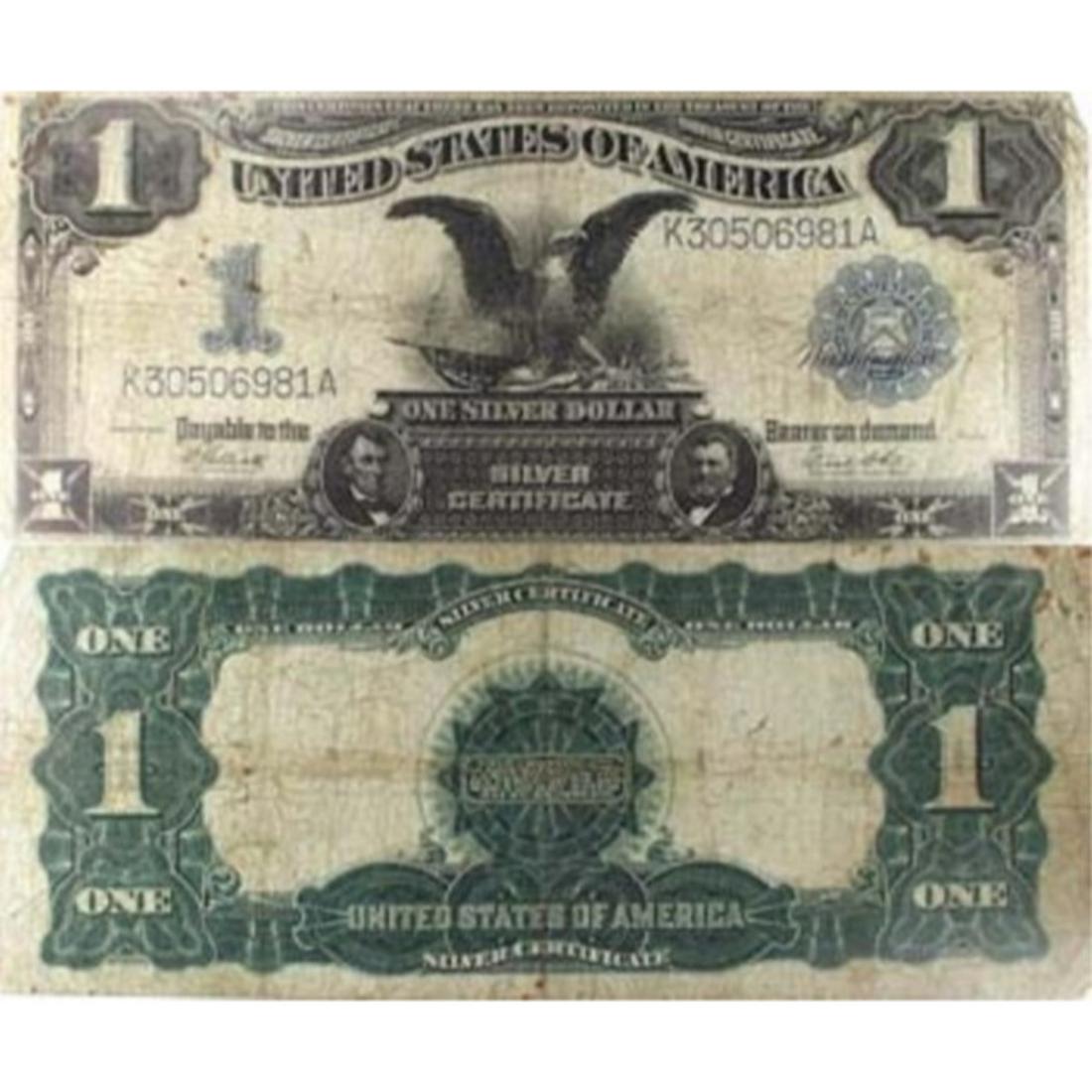 1899 US Silver Certificate Balck Eagle -G-VG (1 of 1)