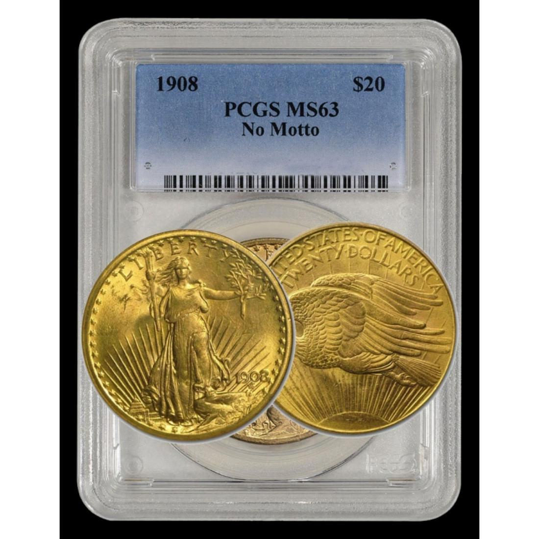 1908 NM MS 63 PCGS $20 Gold Saint Gaudens (1 of 1)