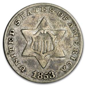 1853 Three Cent Silver FIne Grade (1 of 2)