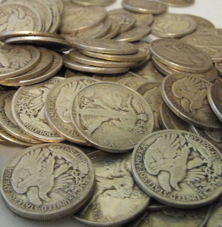 Lot of (10) Walking Liberty Halves (1 of 1)