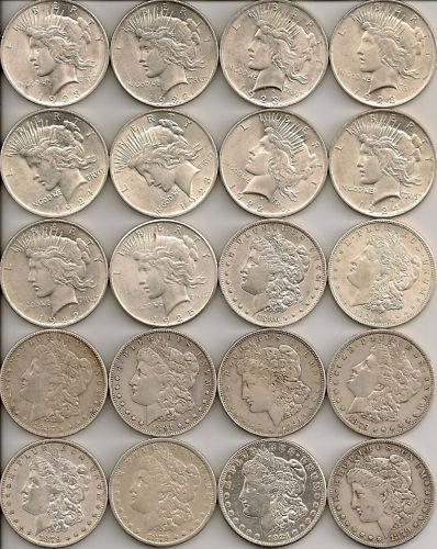 (20) Common Date US Silver Dollars Mix (1 of 1)