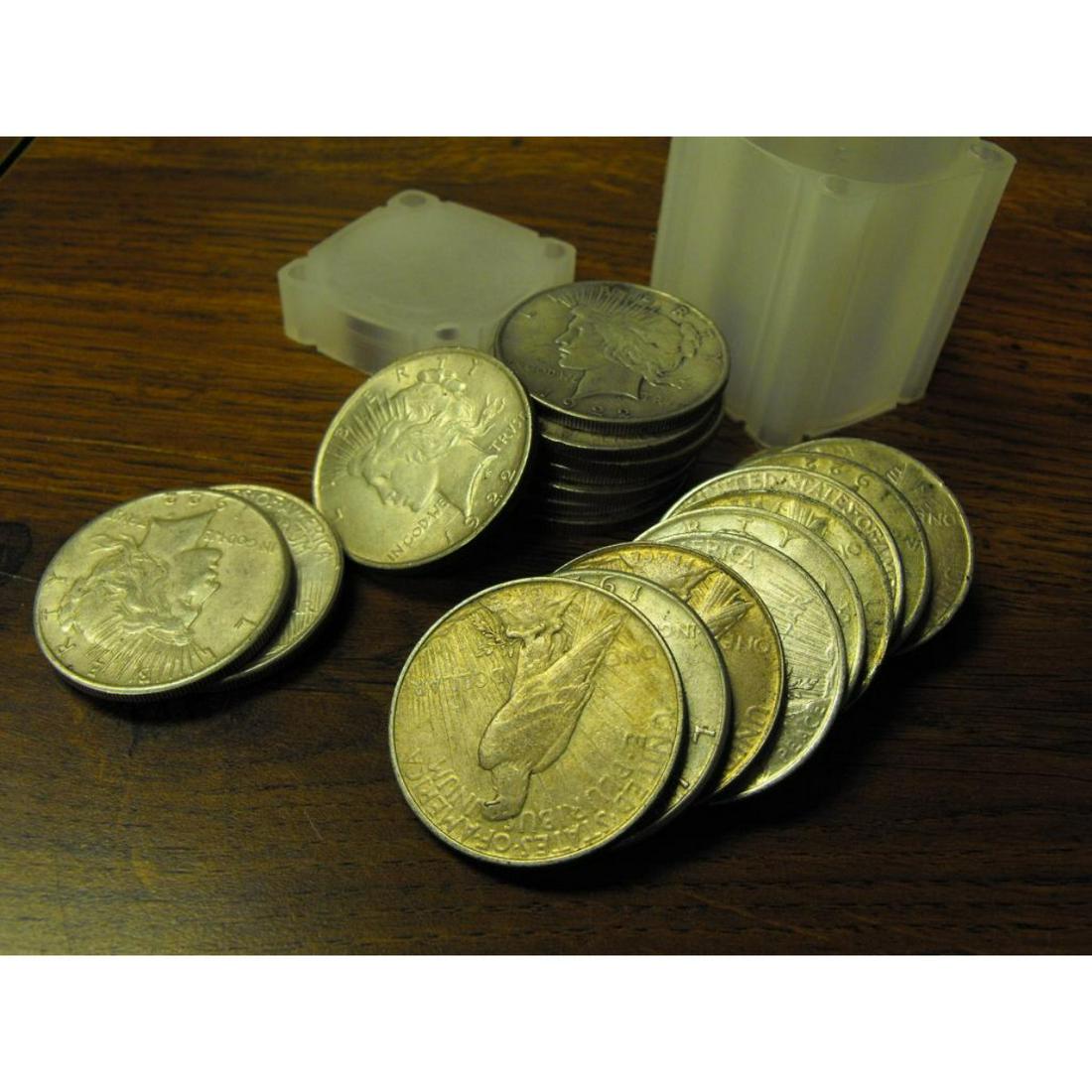 Lot of 20 Random Date Peace Dollars (1 of 1)