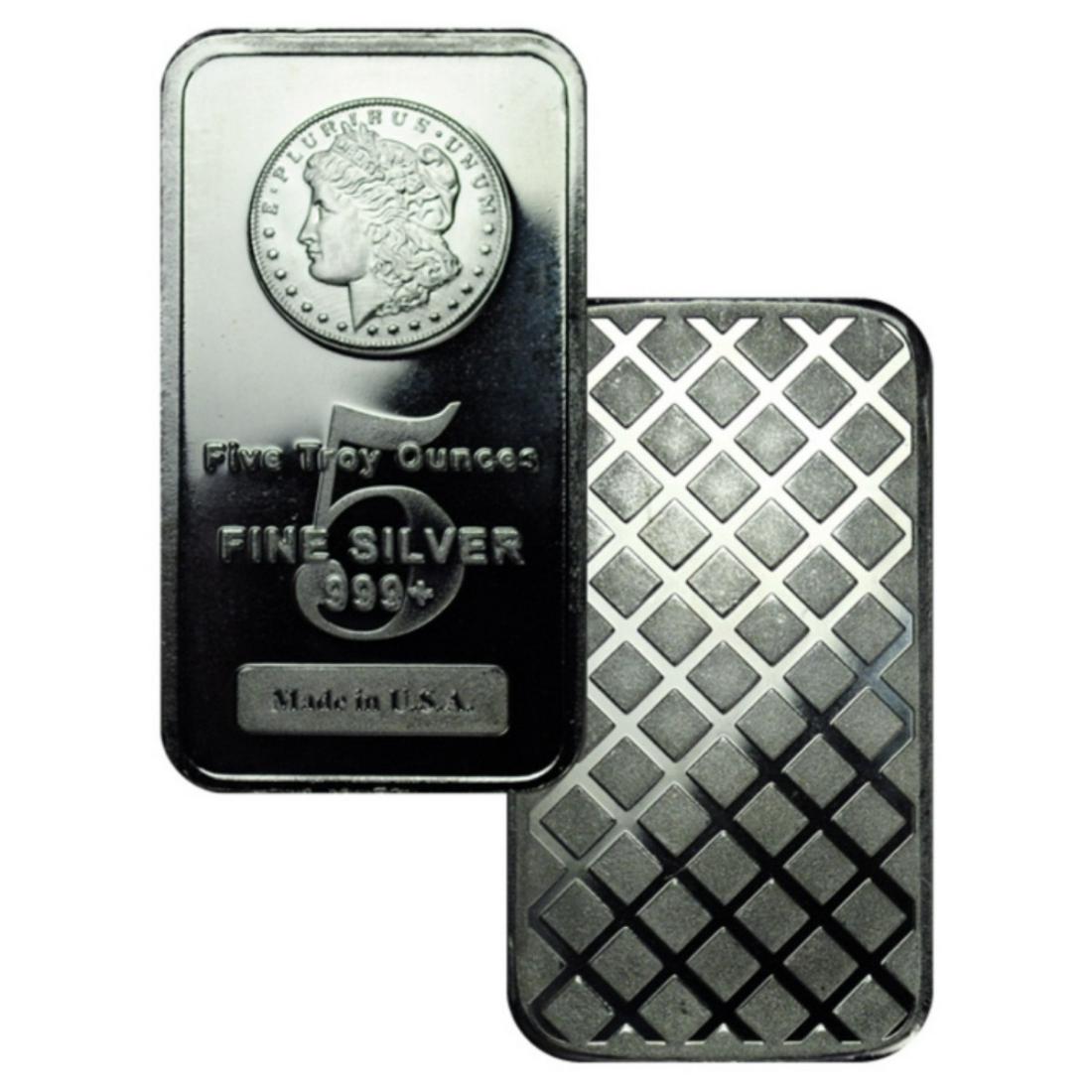 5 oz Silver Bar- Morgan Design (1 of 1)