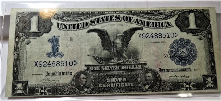 1899 AU Grade Black Eagle Silver Certificate $1 (1 of 2)