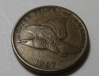 1857 Flying Eagle Cent XF - AU Grade (1 of 2)
