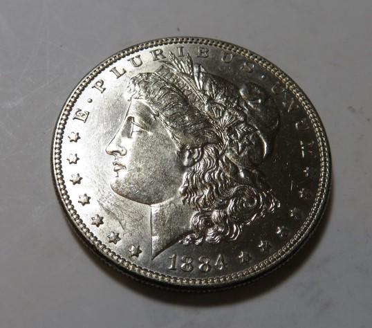 1884 P Crisp BU Morgan Silver Dollar (1 of 2)