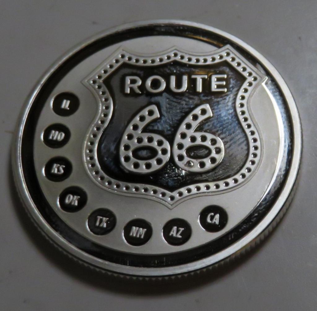 Route 66 1 oz. Silver Round (1 of 2)