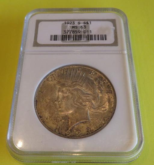 1923 s MS 63 NGC Peace Silver Dollar (1 of 2)